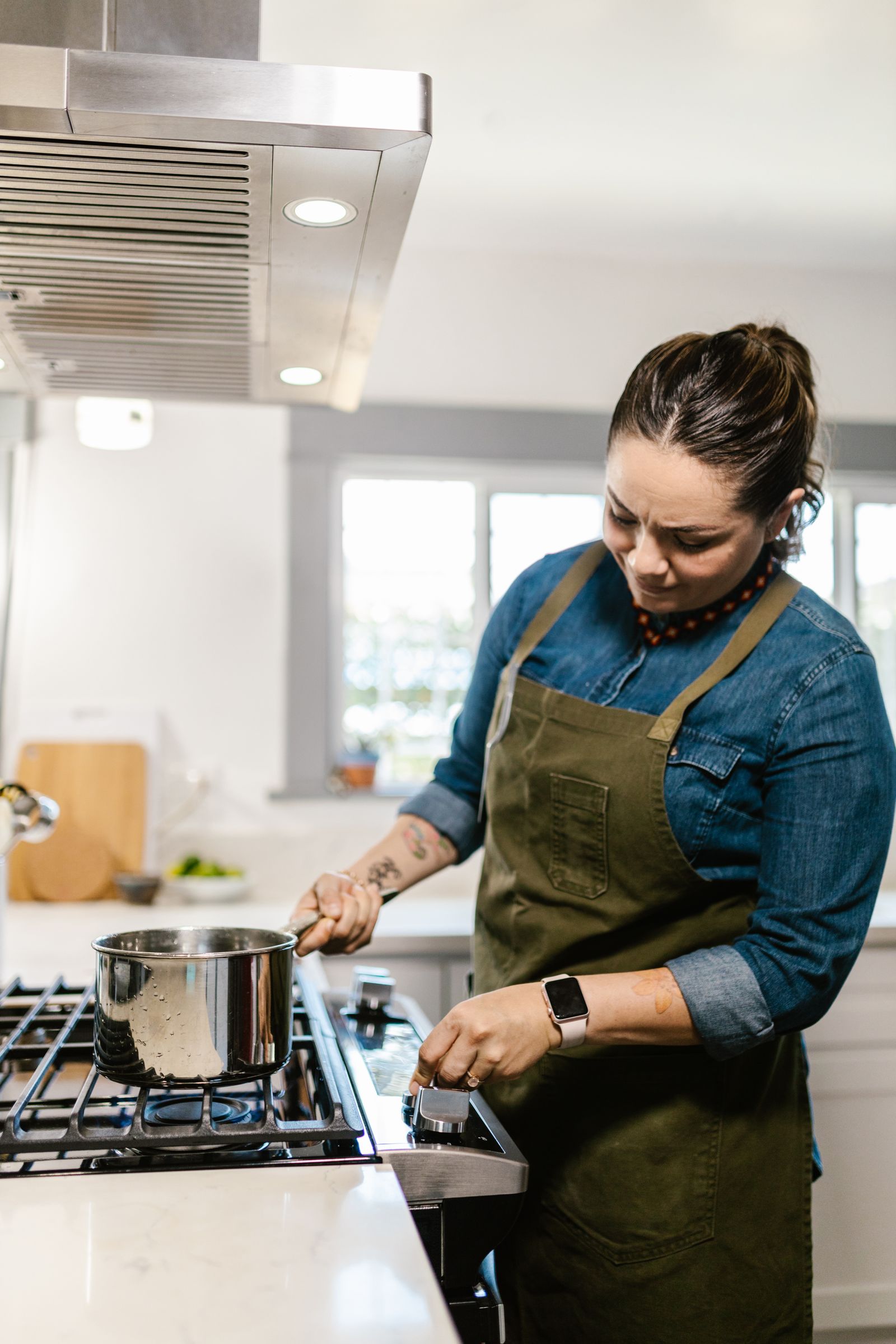 A stainless freestanding range in a modern kitchen — professional Miele range repair