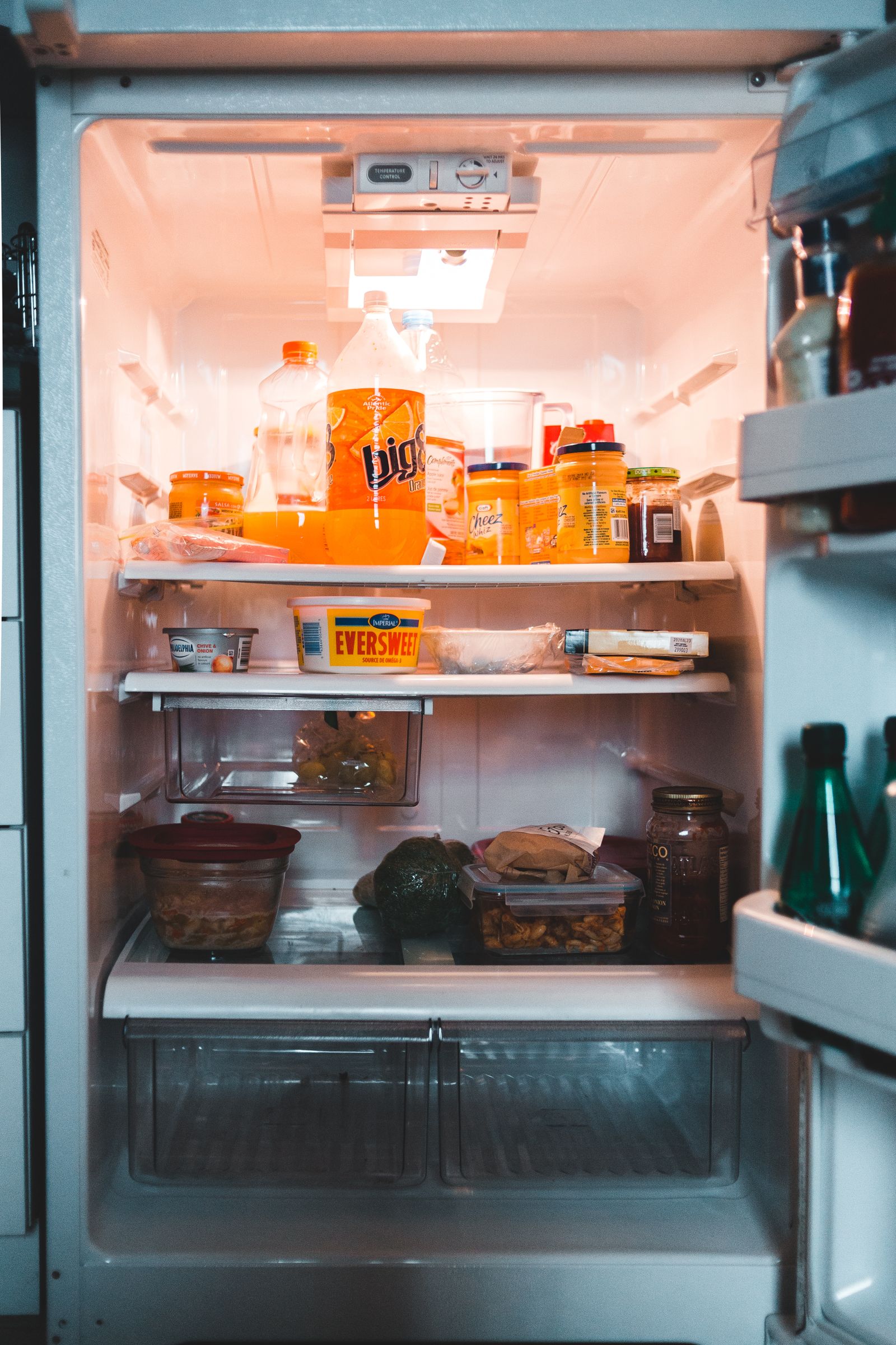 The interior shelves of a home refrigerator — professional Miele refrigerator repair